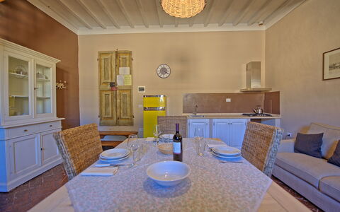 Accommodatie Montegufoni 28: Keuken, Lunchroom, Woonkamer