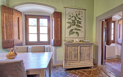 Accommodatie Montegufoni 29: Lunchroom, Woonkamer