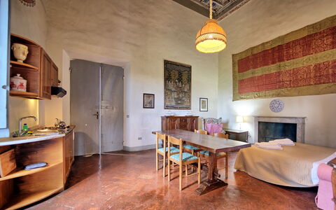 Accommodatie Fattoressa: Keuken, Lunchroom, Woonkamer