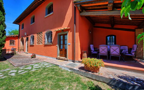 Accommodatie Villa Acciaioli: Balkon / terras / patio, Buitenkanten, Buitenshuis, Tuin