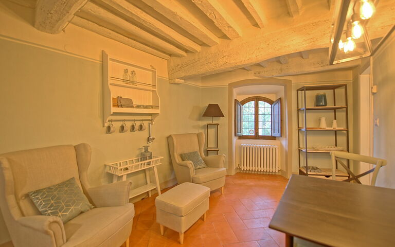 Accommodatie Montegufoni 10: Keuken, Lunchroom, Woonkamer