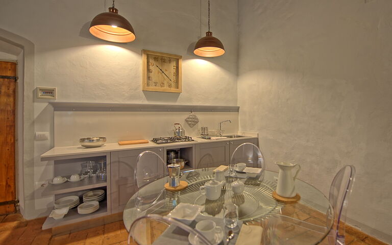 Accommodatie Montegufoni 17: Keuken, Lunchroom, Woonkamer