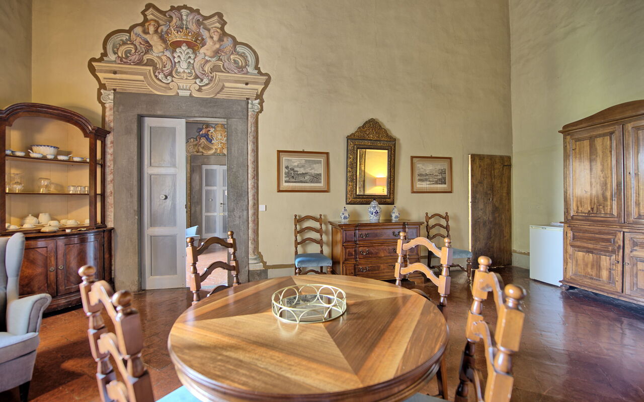 Accommodatie Montegufoni 7: Lunchroom, Woonkamer