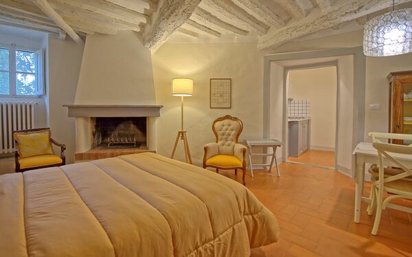 Accommodatie Camino: Lunchroom, slaapkamer, Woonkamer