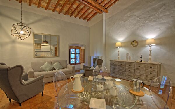 Accommodatie Montegufoni 17: Keuken, Lunchroom, Woonkamer