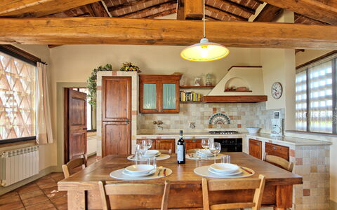 Accommodatie Glicini 3: Keuken, Lunchroom, Woonkamer