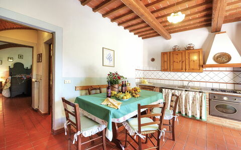 Accommodatie Montelopio 3: Keuken, Lunchroom, Woonkamer