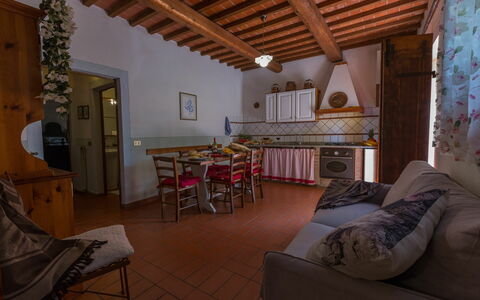 Accommodatie Montelopio 3: Keuken, Lunchroom, Woonkamer