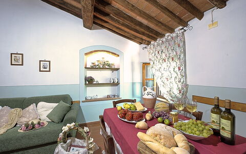 Accommodatie Montelopio 8: Keuken, Lunchroom, Woonkamer