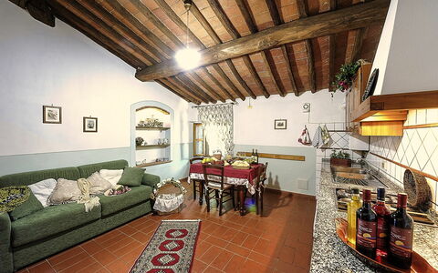 Accommodatie Montelopio 8: Keuken, Lunchroom, Woonkamer