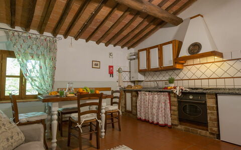 Accommodatie Montelopio 8: Keuken, Lunchroom, Woonkamer