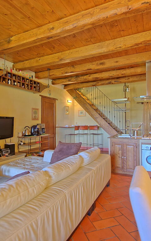 Villa Margherita: Keuken, Lunchroom, Woonkamer