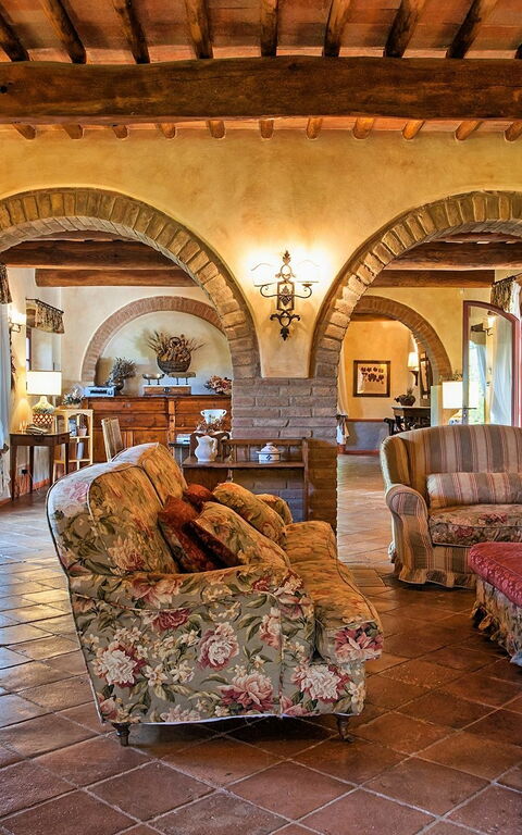 Villa Petrognano: Woonkamer