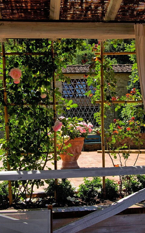 Villa Petrognano: Balkon / terras / patio, Tuin