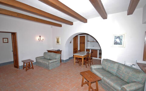 Accommodatie Fornacino 5: Keuken, Lunchroom, Woonkamer