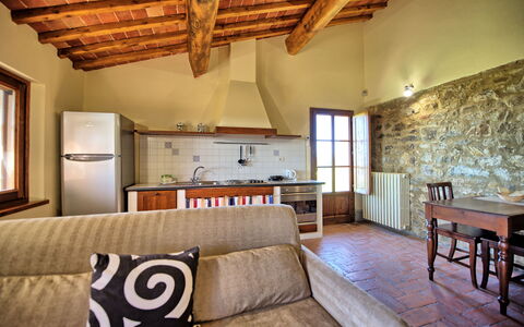 Accommodatie Fornacino 6: Keuken, Woonkamer