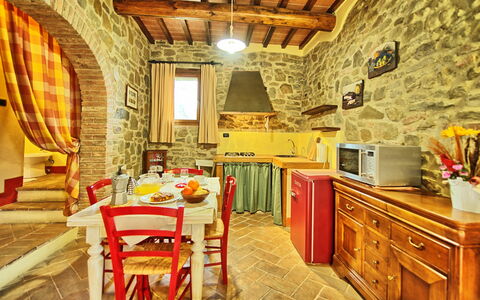 Accommodatie Orietta 1: Keuken, Lunchroom, Woonkamer