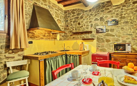 Accommodatie Orietta 1: Keuken, Lunchroom, Woonkamer