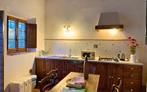 Accommodatie Le Fonti 14: Keuken, Lunchroom