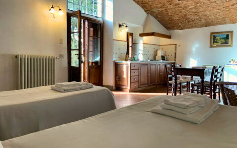 Accommodatie Le Fonti 4: Keuken, Lunchroom, Woonkamer