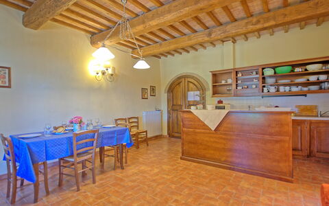Accommodatie San Donato 2: Keuken, Lunchroom, Woonkamer