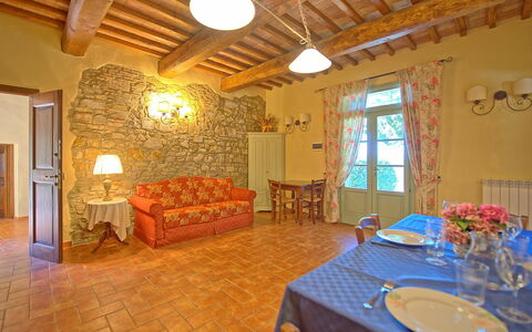 Accommodatie San Donato 2: Keuken, Lunchroom, Woonkamer