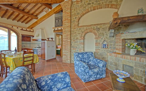 Accommodatie San Donnino 7: Keuken, Lunchroom, Woonkamer