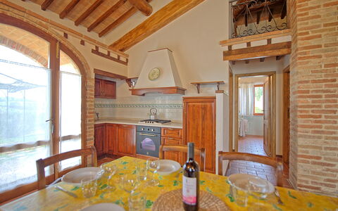 Accommodatie San Donnino 7: Keuken, Lunchroom, Woonkamer