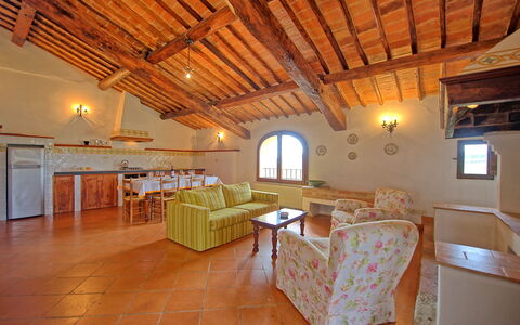 Accommodatie San Donnino 4: Keuken, Lunchroom, Woonkamer