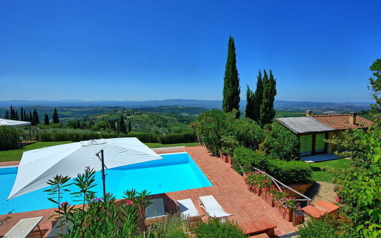 Casa Lucia: Buitenshuis, Keer bekeken, Tuin, Zomer, zwembad