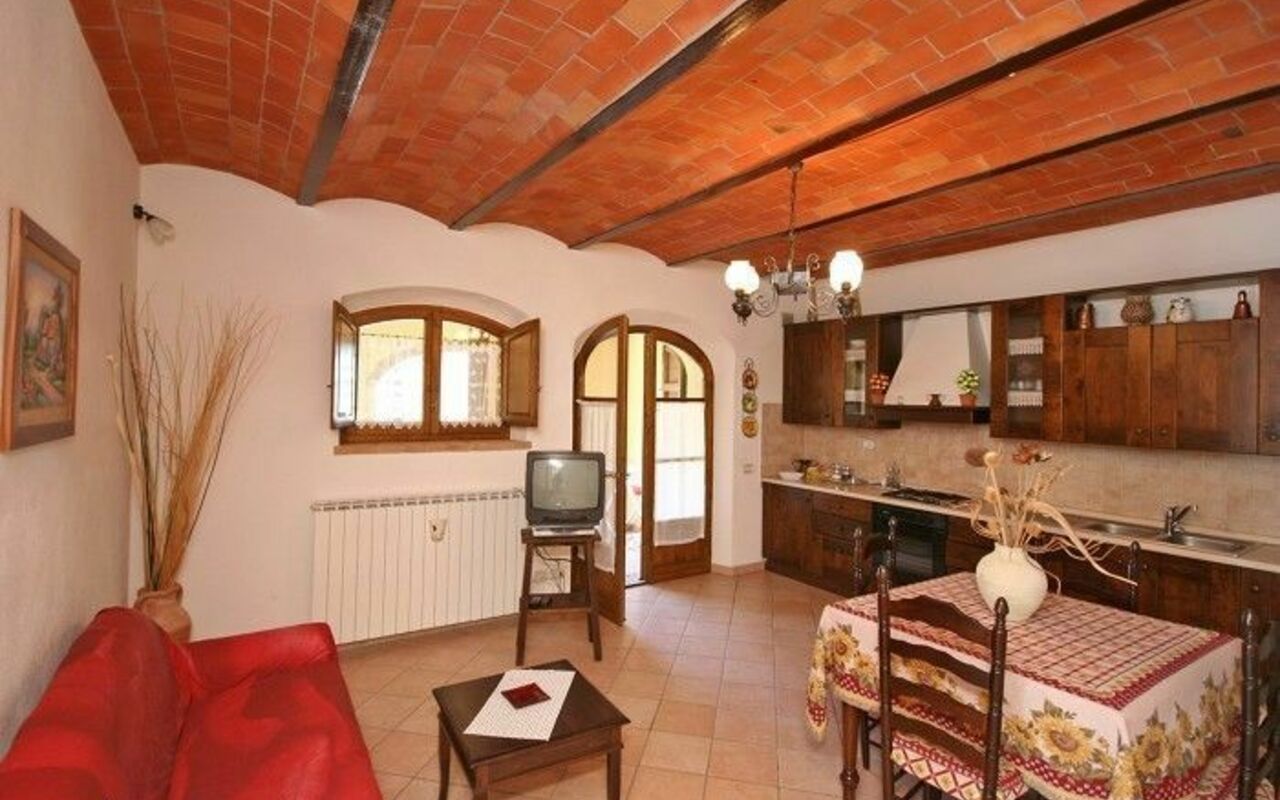 Accommodatie Pienza a: Keuken, Lunchroom, Woonkamer