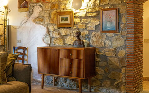 Accommodatie Boscaiolo: Kamer details, Woonkamer