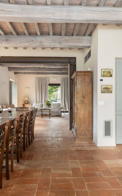 Villa Casentino: Keuken, Lunchroom