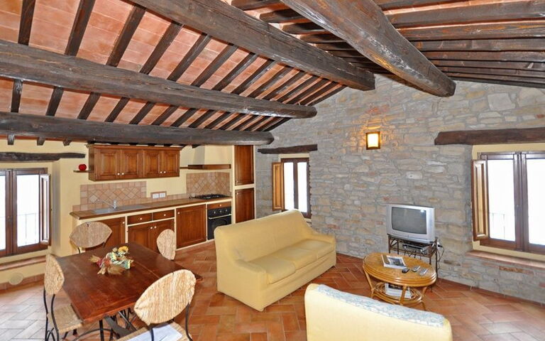 Accommodatie Marradi 4: Keuken, Lunchroom, Woonkamer
