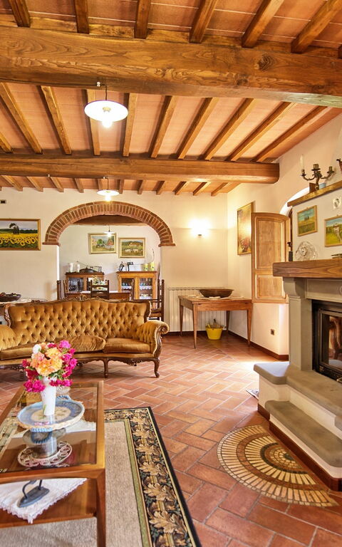 Villa Poggetta: Woonkamer