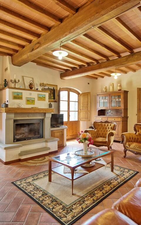 Villa Poggetta: Woonkamer