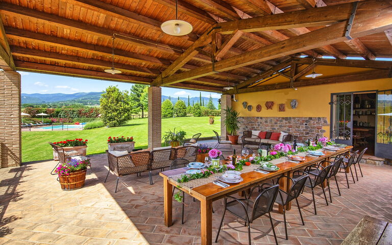 Podere Sant'angelo: Balkon / terras / patio, Buitenshuis