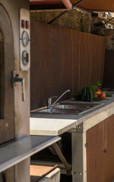 Villa Giare: Balkon / terras / patio, Buitenshuis, Tuin