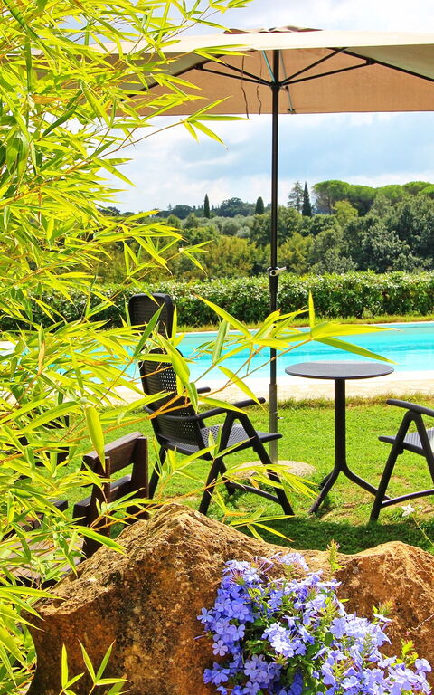 Guardistallo: Tuin, zwembad