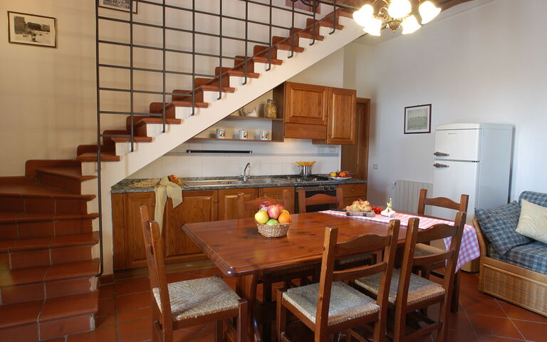 Accommodatie La Valle 2: Keuken, Lunchroom, Woonkamer