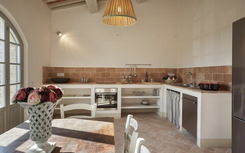 Accommodatie La Valle 1 Castelfalfi: Keuken, Lunchroom