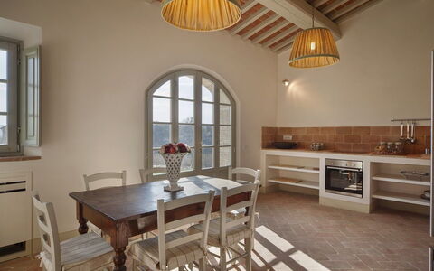 Accommodatie La Valle 1 Castelfalfi: Keuken, Lunchroom