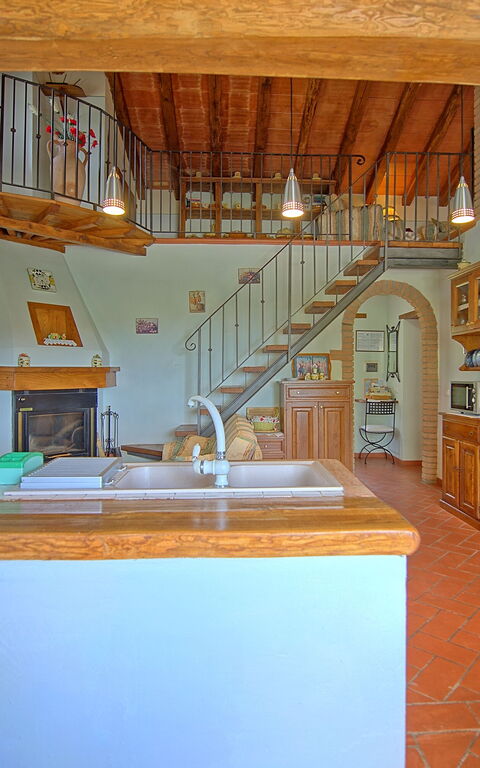 Villa Margherita Due: Keuken, Lunchroom, Woonkamer