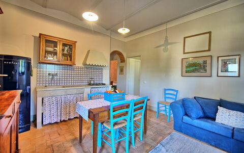 Accommodatie Stalla Apartment: Keuken, Lunchroom, Woonkamer