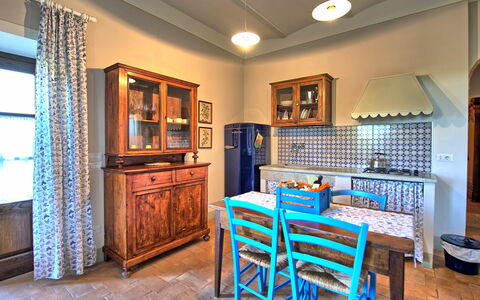 Accommodatie Stalla Apartment: Keuken, Lunchroom, Woonkamer