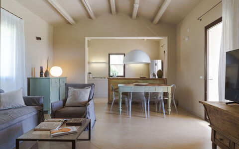 Accommodatie Isla Verde - Ulivi: Woonkamer