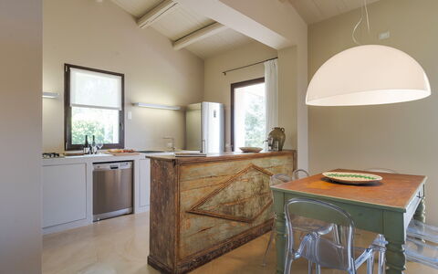 Accommodatie Isla Verde - Ulivi: Keuken, Lunchroom