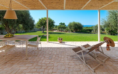 Accommodatie Isla Verde - Ulivi: Balkon / terras / patio, Buitenkanten, Buitenshuis, Keer bekeken, Tuin