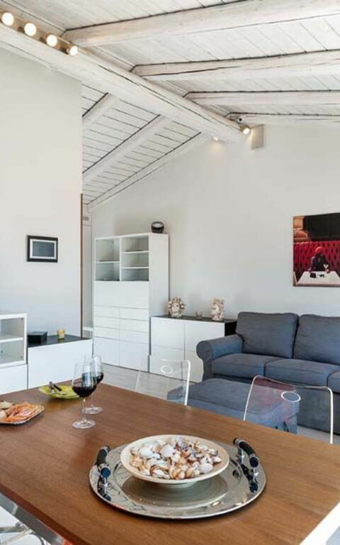 Taormina Suite: Keuken, Lunchroom, Woonkamer