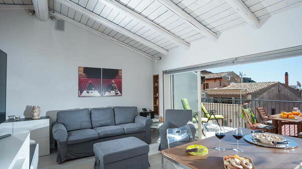 Taormina Suite: Balkon / terras / patio, Keer bekeken, Woonkamer